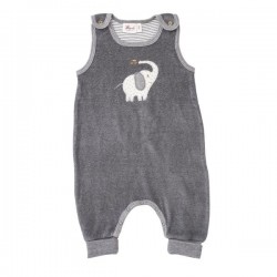 People Wear Organic - Bio Baby Frottee Strampler mit Elefanten-Applikation
