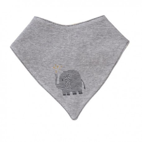 People Wear Organic - Bio Baby Wende Tuch mit Elefanten-Druck und Streifen