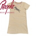People Wear Organic - Bio Kinder Nachthemd mit Zebra-Druck und Streifen