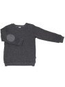 Leela Cotton - Bio Kinder Sweatshirt mit Waffelstruktur , anthrazit-melange