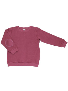 Leela Cotton - Bio Kinder Sweatshirt mit Waffelstruktur , altrosa