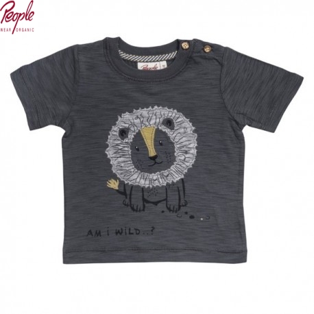People Wear Organic - Bio Baby T-Shirt mit Löwen-Applikation