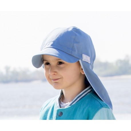 PICKAPOOH - Bio Kinder Mütze "Legionär" mit Nackenschutz, jenas, UV-Schutz 60