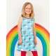 Toby tiger - Bio Kinder Jersey Kleid mit Regenbogen-Allover