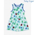 Toby tiger - Bio Kinder Jersey Kleid mit Gänseblümchen-Allover