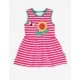 Toby tiger - Bio Kinder Jersey Kleid mit Sonnenblumen-Applikation und Streifen