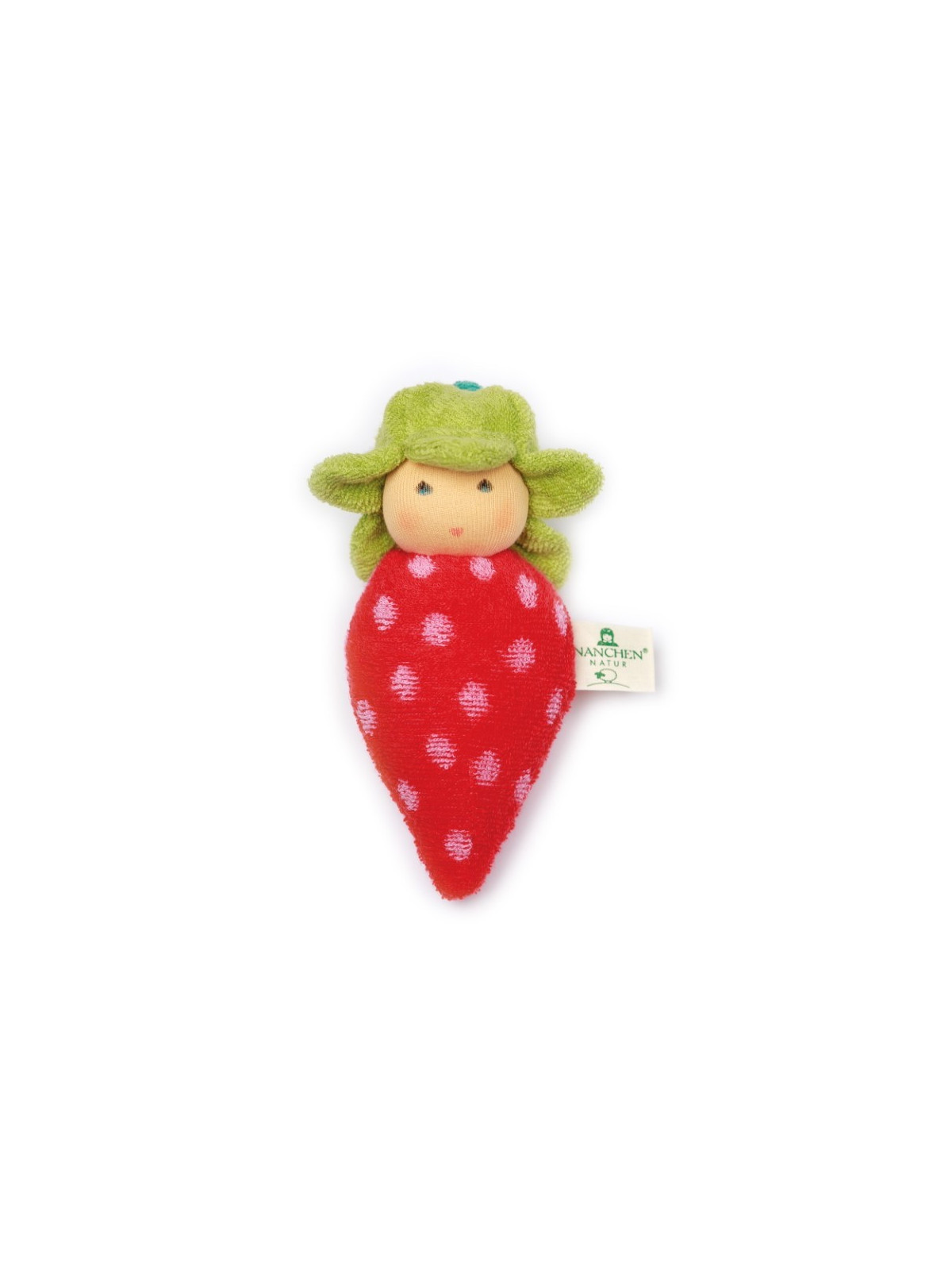 Nanchen Natur - Bio Baby Rassel Erdbeere 15cm