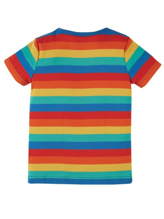frugi - Bio Kinder T-Shirt Regenbogen, orange