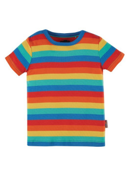 frugi - Bio Kinder T-Shirt Regenbogen, orange