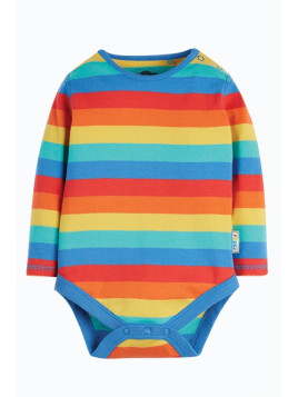 frugi - Bio Baby Body Regenbogen, orange