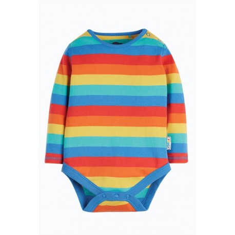 frugi - Bio Baby Body Regenbogen, orange
