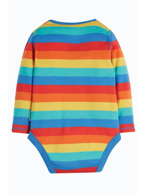frugi - Bio Baby Body Regenbogen, orange