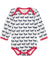 loud + proud - Bio Baby Body langarm mit Ameisen-Druck