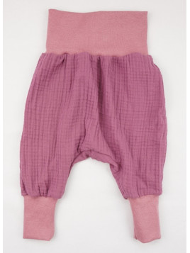 Bruno & Peach - Bio Baby Musselin Mitwachshose, flieder