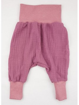 Bruno & Peach - Bio Baby Musselin Mitwachshose, flieder