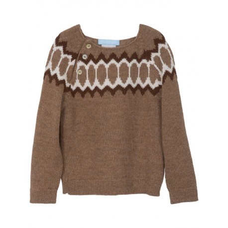 serendipity organics - Bio Kinder Raglan Strickpullover, Alpakawolle, cashew