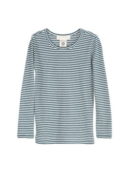 serendipity organics - Bio Kinder Langarmshirt mit Streifen, atlantic