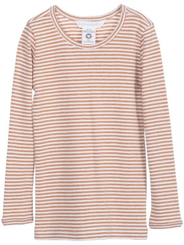 serendipity organics - Bio Kinder Langarmshirt mit Streifen, cashew