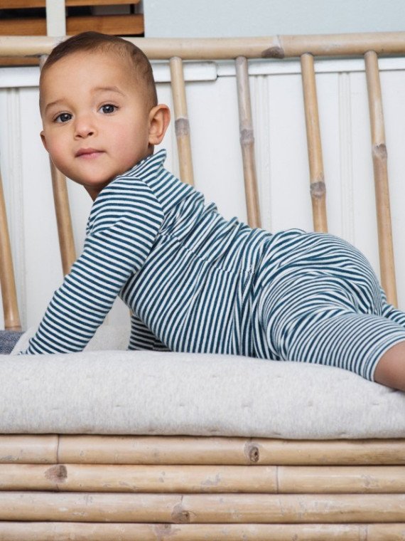 serendipity organics - Bio Baby Langarmshirt mit Streifen, atlantic