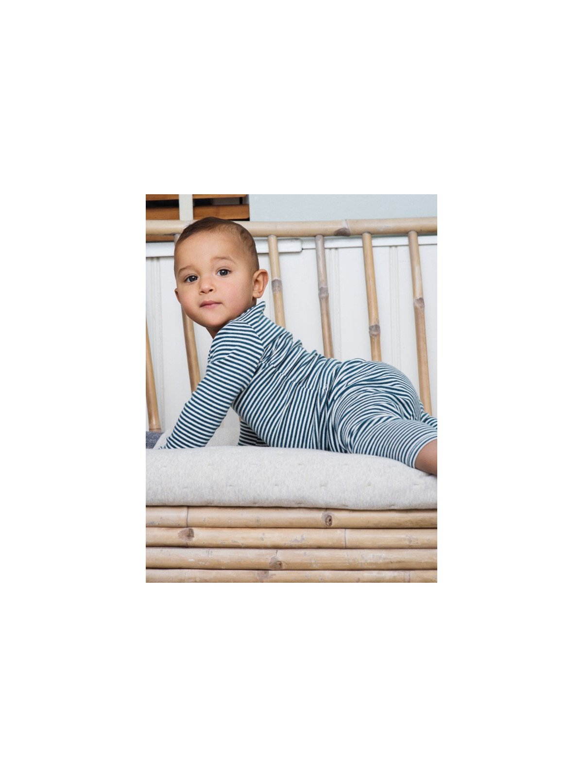serendipity organics - Bio Baby Langarmshirt mit Streifen, atlantic