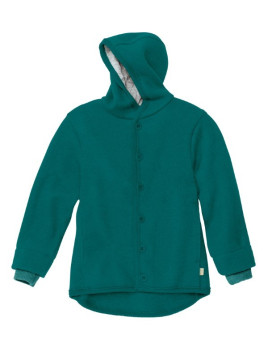 disana - Bio Kinder Walkjacke, Wolle, pazifik
