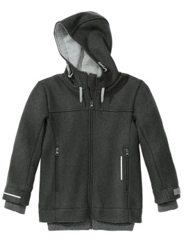 disana - Bio Kinder Outdoor Walkjacke, Wolle, anthrazit