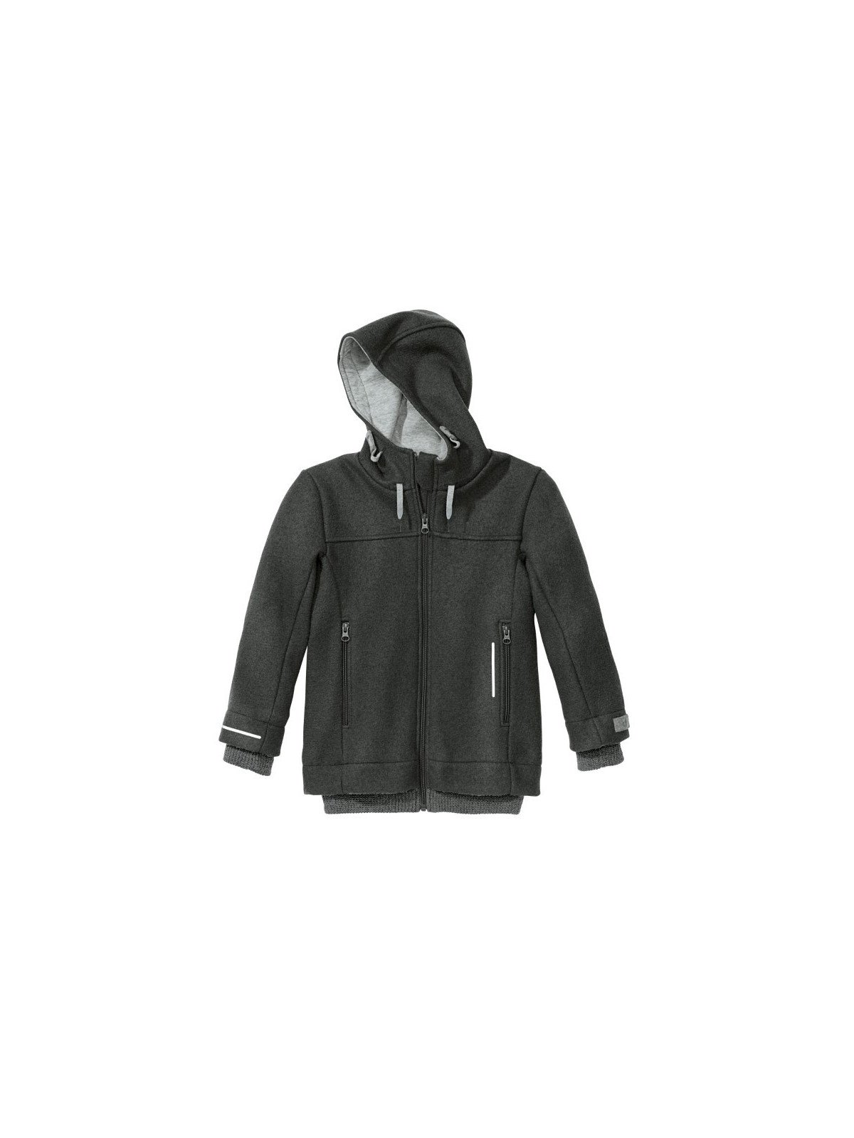 disana - Bio Kinder Outdoor Walkjacke, Wolle, anthrazit