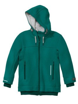 disana - Bio Kinder Outdoor Walkjacke, Wolle, pazifik