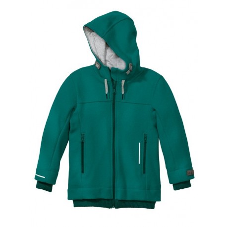 disana - Bio Kinder Outdoor Walkjacke, Wolle, pazifik