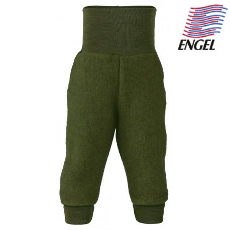 ENGEL - Bio Baby Fleece Hose mit Nabelbund, Wolle, schilf
