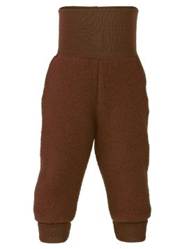 ENGEL - Bio Baby Fleece Hose mit Nabelbund, Wolle, zimt melange
