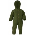ENGEL - Bio Baby Fleece Overall mit Kapuze, Wolle, schilf