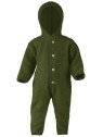 ENGEL - Bio Baby Fleece Overall mit Kapuze, Wolle, schilf