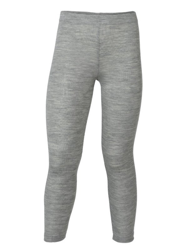 ENGEL - Bio Kinder Leggings, Wolle/Seide, hellgrau