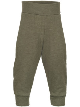 ENGEL - Bio Baby Hose mit Nabelbund, Wolle/Seide, olive