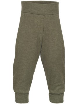 ENGEL - Bio Baby Hose mit Nabelbund, Wolle/Seide, olive