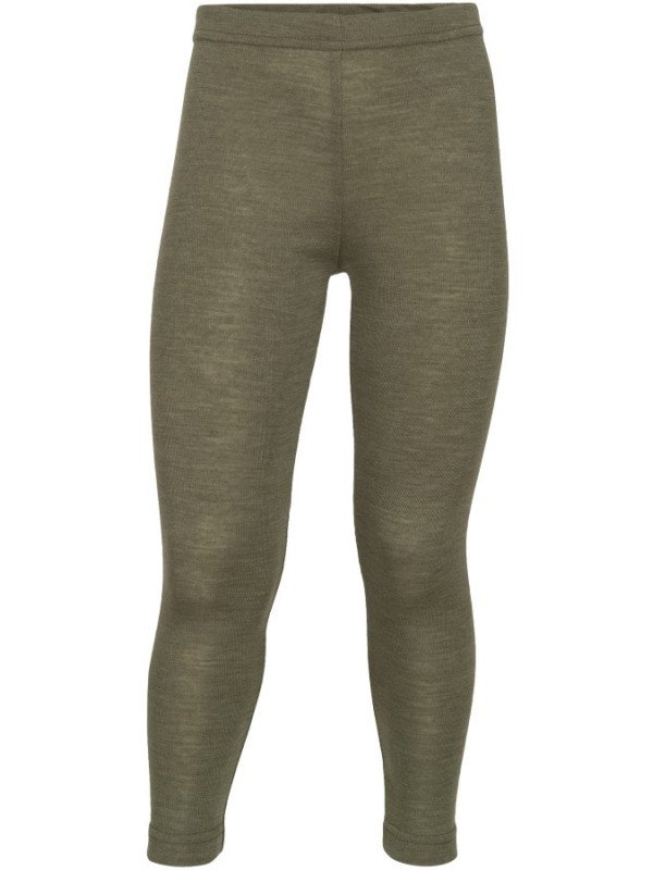 ENGEL - Bio Kinder Leggings, Wolle/Seide, olive