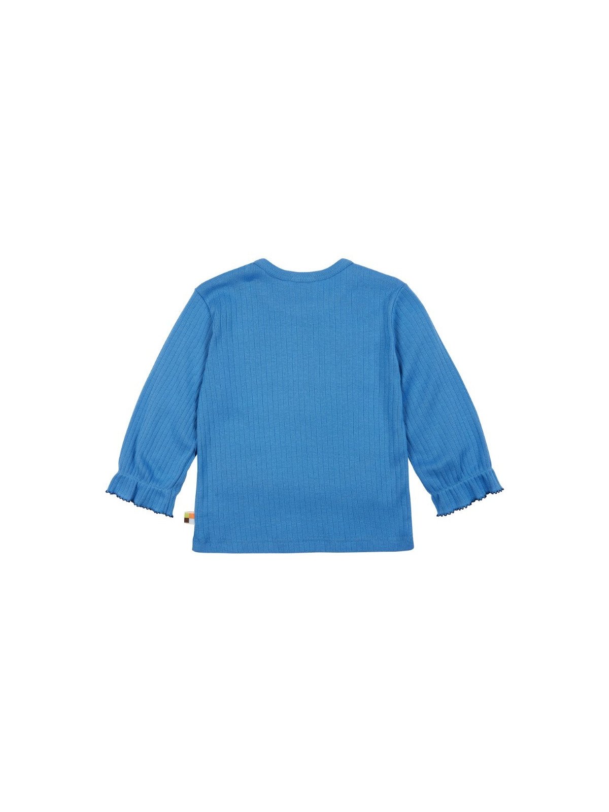 loud + proud - Bio Kinder Langarmshirt Derby Rib mit Wald-Druck, indigo