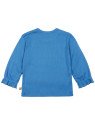 loud + proud - Bio Kinder Langarmshirt Derby Rib mit Wald-Druck, indigo