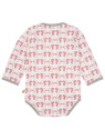 loud + proud - Bio Baby Body langarm mit Eichhörnchen-Druck. mauve