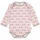 loud + proud - Bio Baby Body langarm mit Eichhörnchen-Druck. mauve