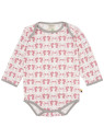 loud + proud - Bio Baby Body langarm mit Eichhörnchen-Druck. mauve