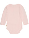loud + proud - Bio Baby Body langarm Derby Rib mit Wald-Druck, rose