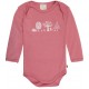 loud + proud - Bio Baby Body langarm Derby Rib mit Wald-Druck, mauve