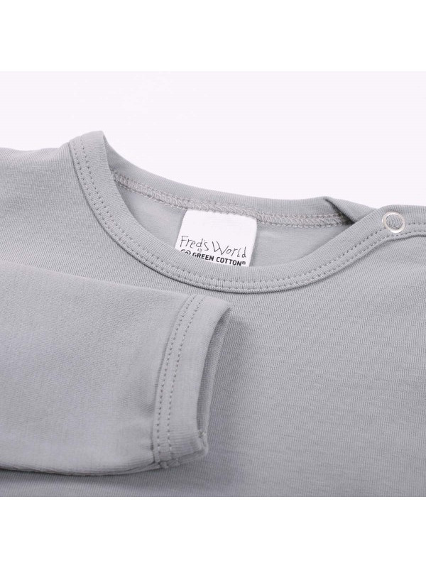 Fred`s World by Green Cotton - Bio Baby Body langarm, hellblau