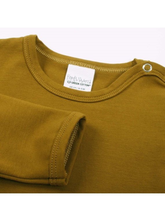 Fred`s World by Green Cotton  - Bio Kinder Langarmshirt, pesto