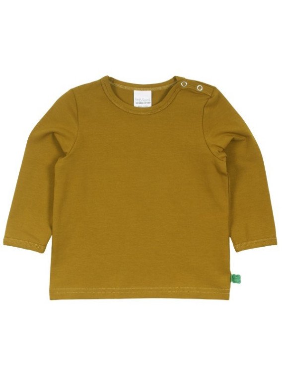Fred`s World by Green Cotton  - Bio Kinder Langarmshirt, pesto