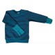Leela Cotton - Bio Kinder Sweatshirt mit Waffelstruktur , donaublau