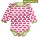 loud + proud - Bio Baby Body langarm mit Schnecken-Druck
