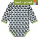 loud & proud - Body mit Elefanten-Druck